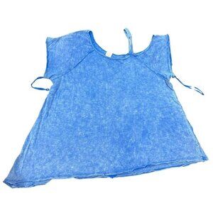 Free People One Shoulder Top Blue‎ Size XS |E1
